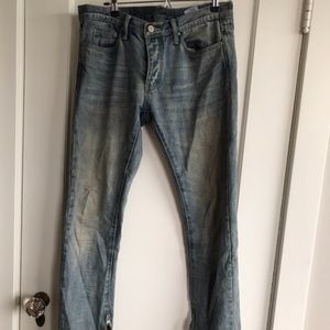 Mnml Blue Zipper Jeans